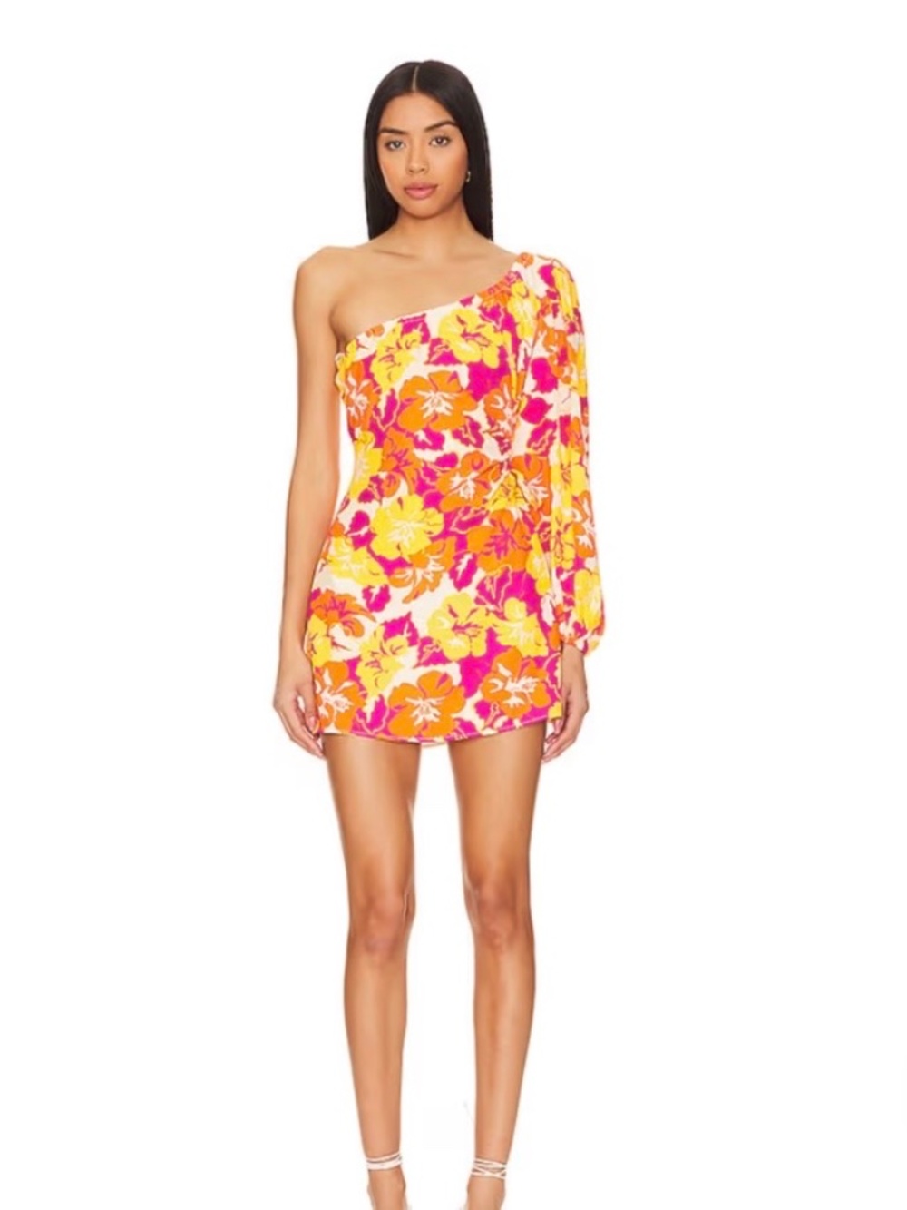 L Space Floral Vacation Cutout Side Mini Dress